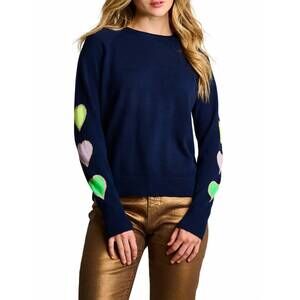 NEW LISA TODD love affairs sweater in navy